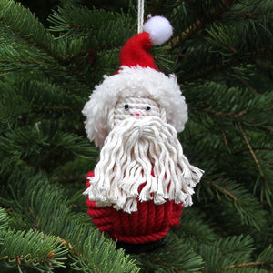Nautical Santa Hand Woven Monkey Knots For Your Tree Christmas Mystic Knotwork 