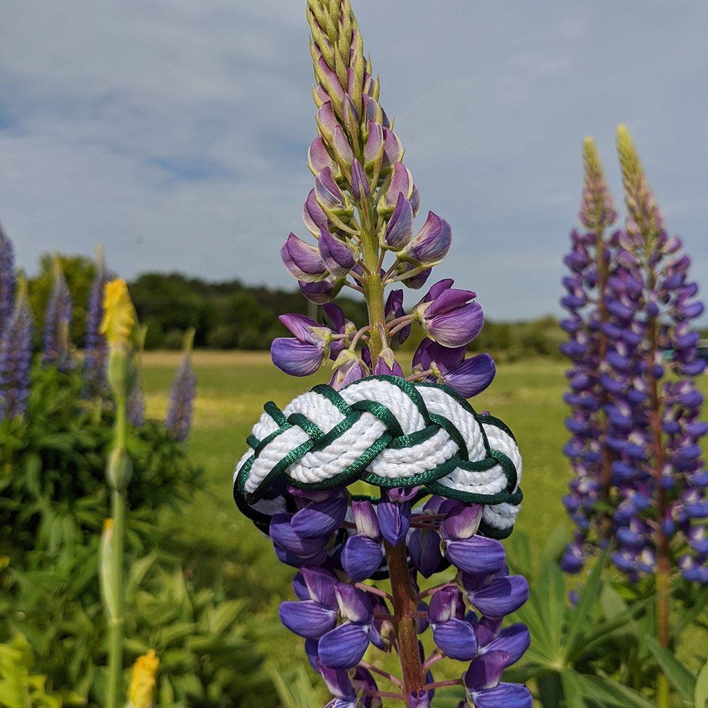 Forest Green Sailor Bracelet Satin Outline bracelet Mystic Knotwork 