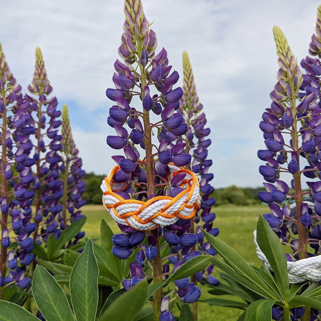 Orange Sailor Bracelet Satin Outline bracelet Mystic Knotwork 