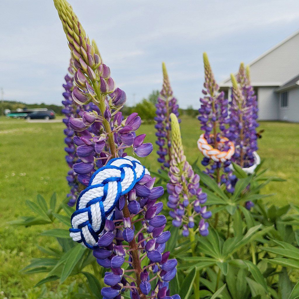 Royal Blue Sailor Bracelet Satin Outline bracelet Mystic Knotwork 