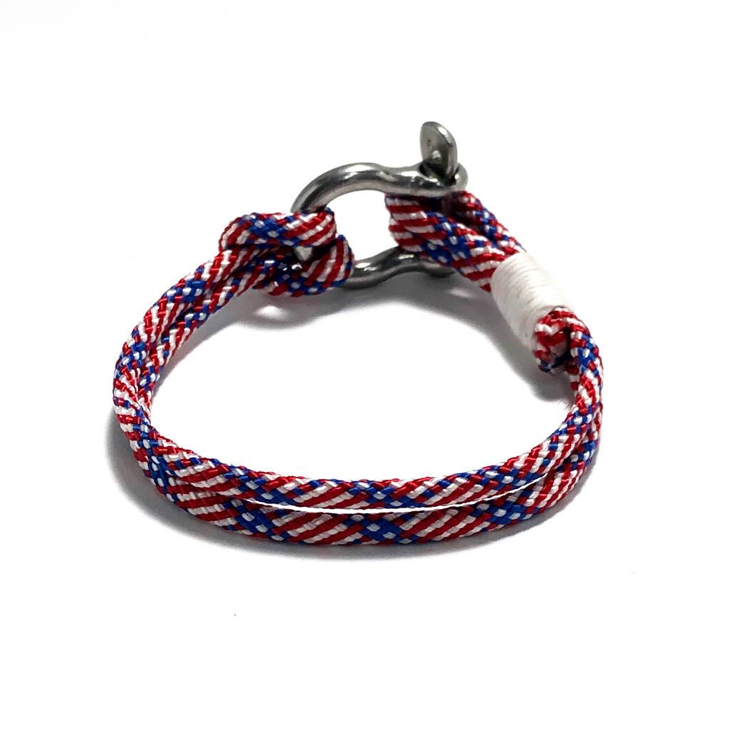 Patriotic Nautical Shackle Bracelet 187 Mystic Knotwork 