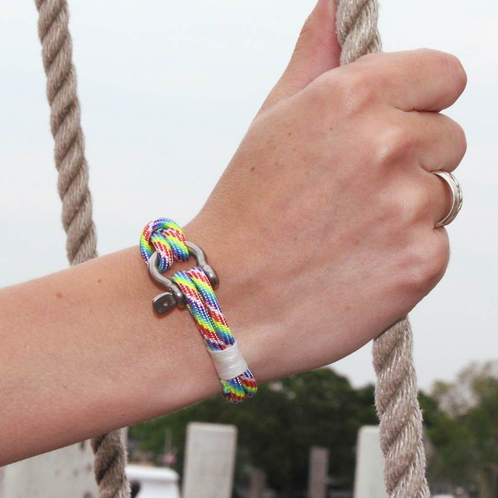 Rainbow Nautical Shackle Bracelet 137 Mystic Knotwork 