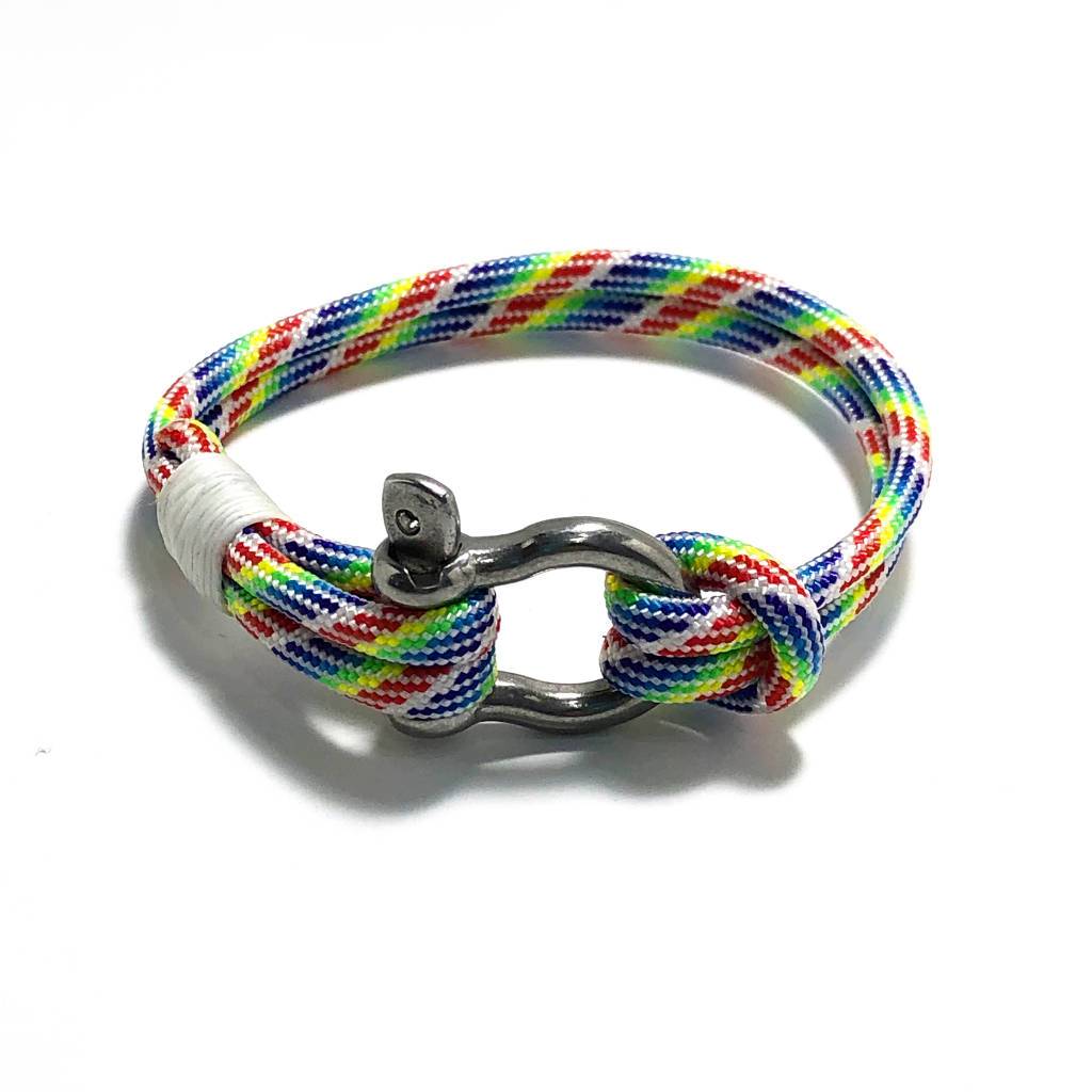 Rainbow Nautical Shackle Bracelet 137 Mystic Knotwork 