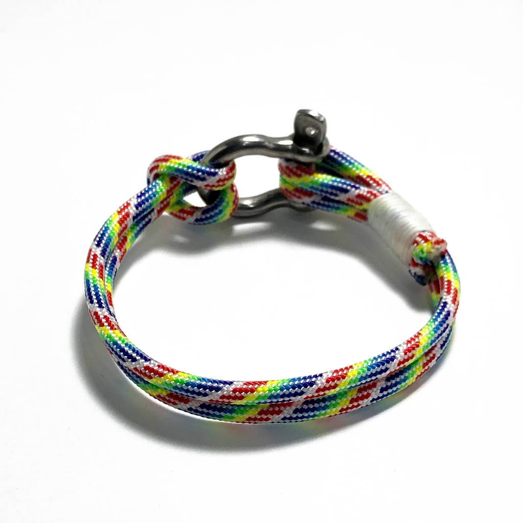 Rainbow Nautical Shackle Bracelet 137 Mystic Knotwork 