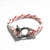 Red Stripe Nautical Shackle Bracelet 164 Mystic Knotwork 