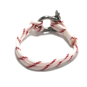Red Stripe Nautical Shackle Bracelet 164 Mystic Knotwork 