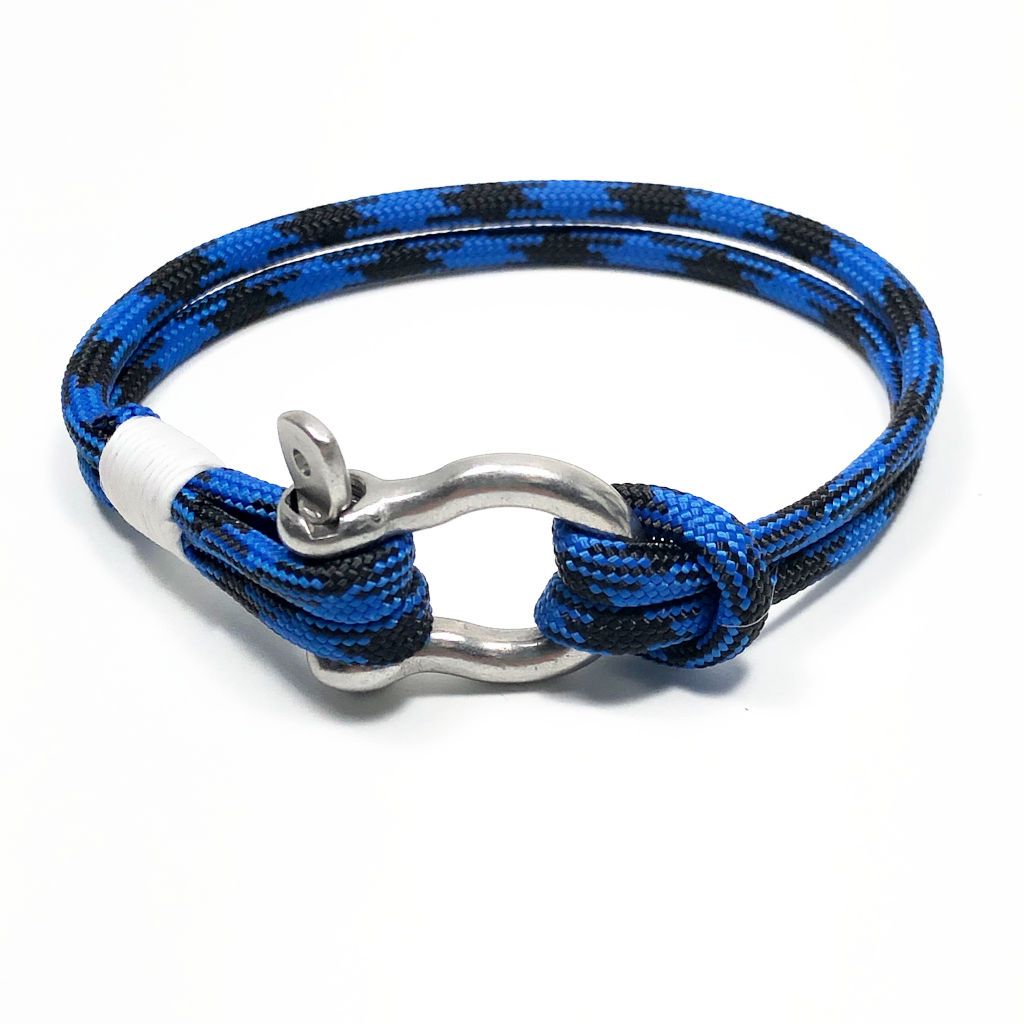 Black and Blue Nautical Shackle Bracelet 098 Mystic Knotwork 