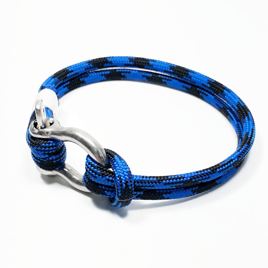Black and Blue Nautical Shackle Bracelet 098 Mystic Knotwork 