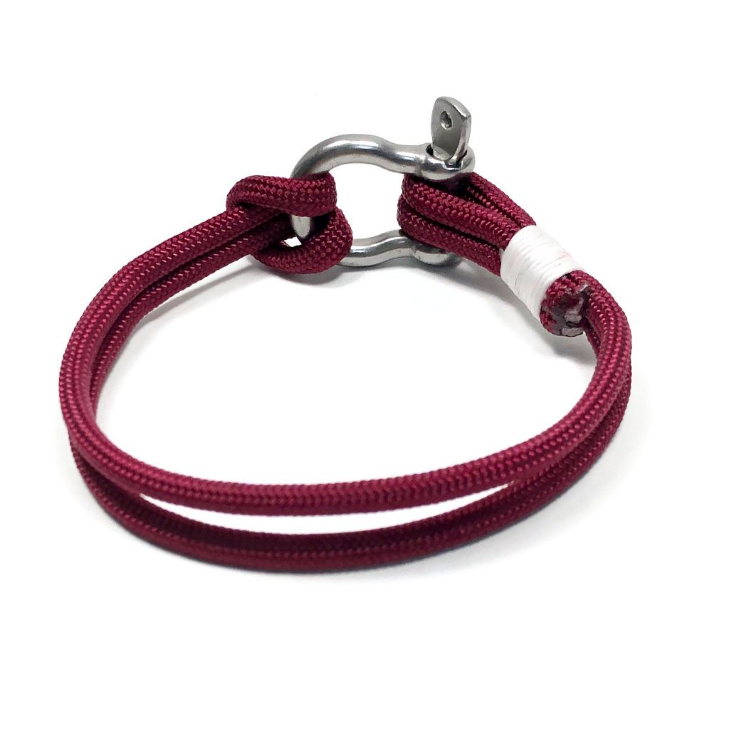 Burgundy Nautical Shackle Bracelet 022 Mystic Knotwork 