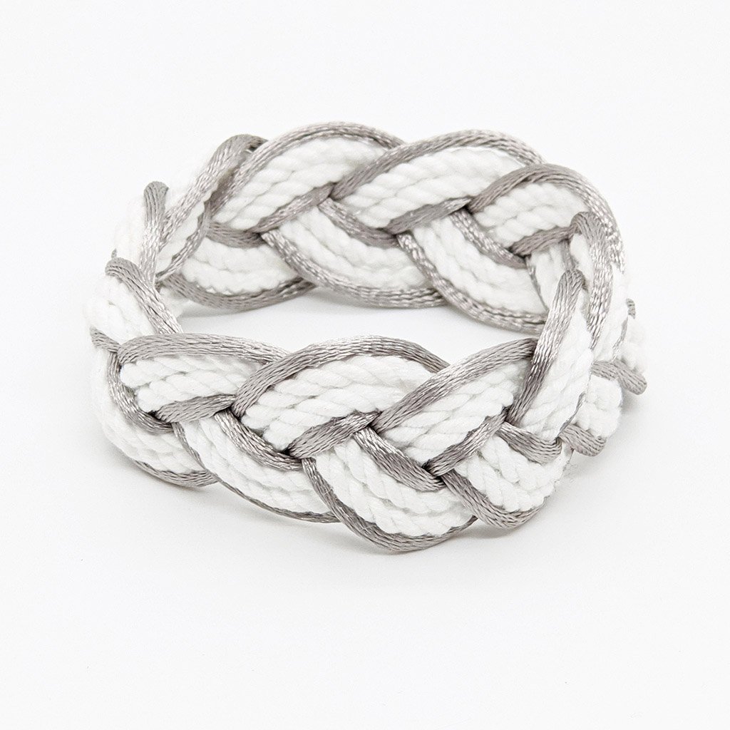 Mindful Classic Rope Bracelet For Men. Mystic Silver