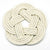 7" Nautical Sailor Knot Trivet, White Cotton Rope, Small trivet Mysticknotwork.com 