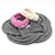 7" Nautical Sailor Knot Trivet, Gray Cotton Rope, Small trivet Mysticknotwork.com 