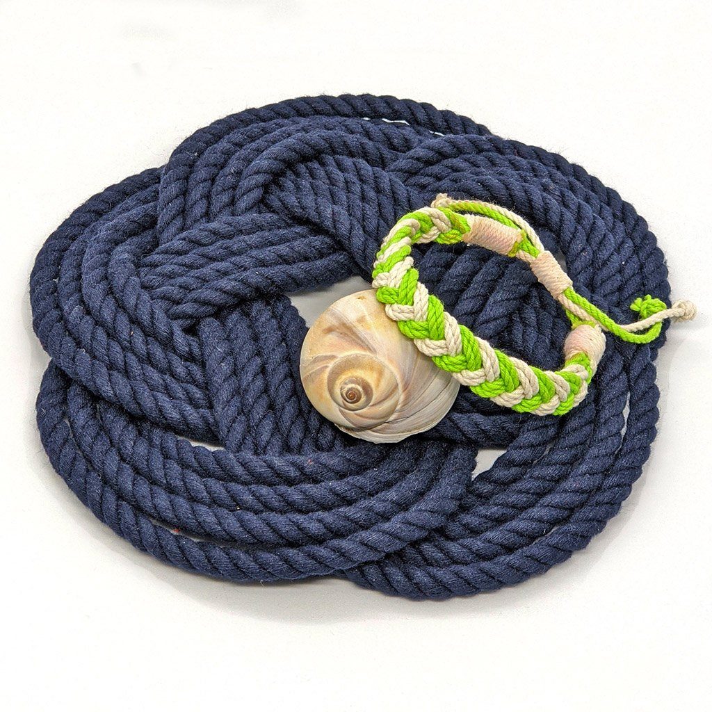7" Nautical Sailor Knot Trivet, Navy Cotton Rope, Small trivet Mysticknotwork.com 