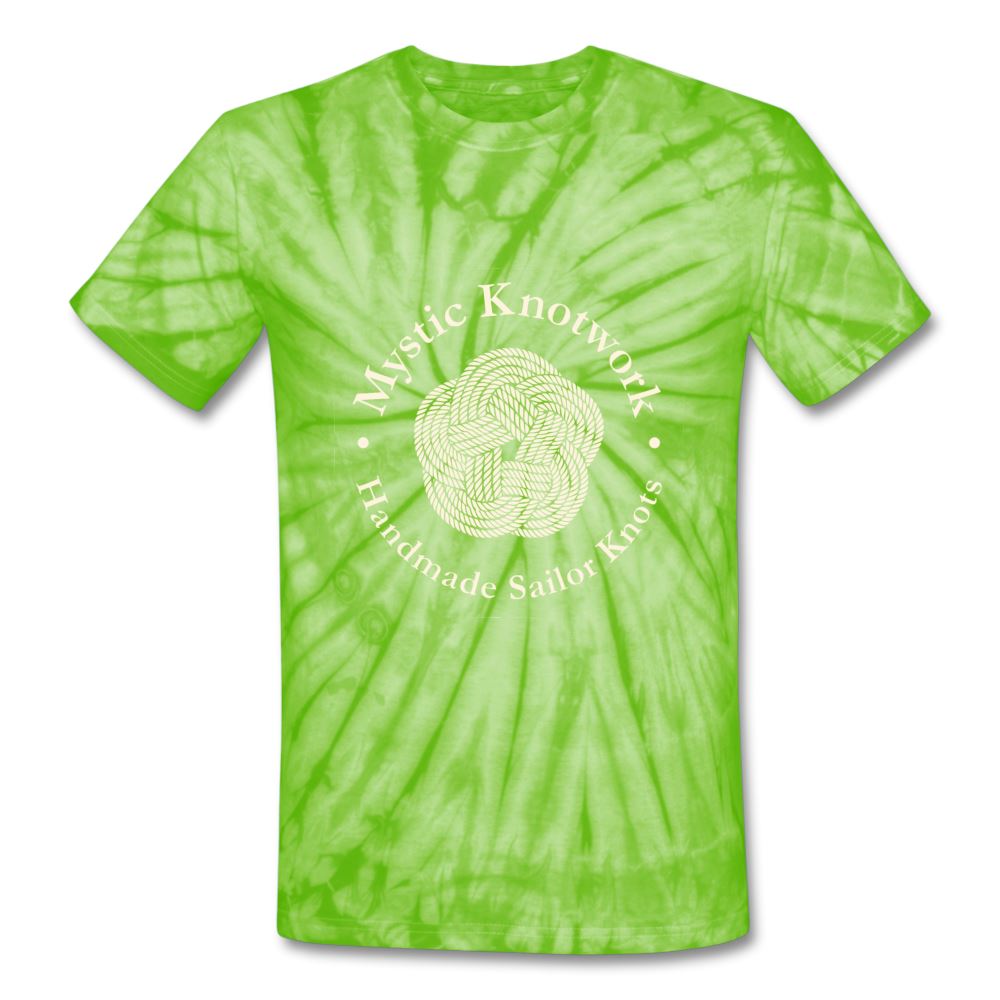 Tie Dye Mystic Knotwork Shirt - spider lime green
