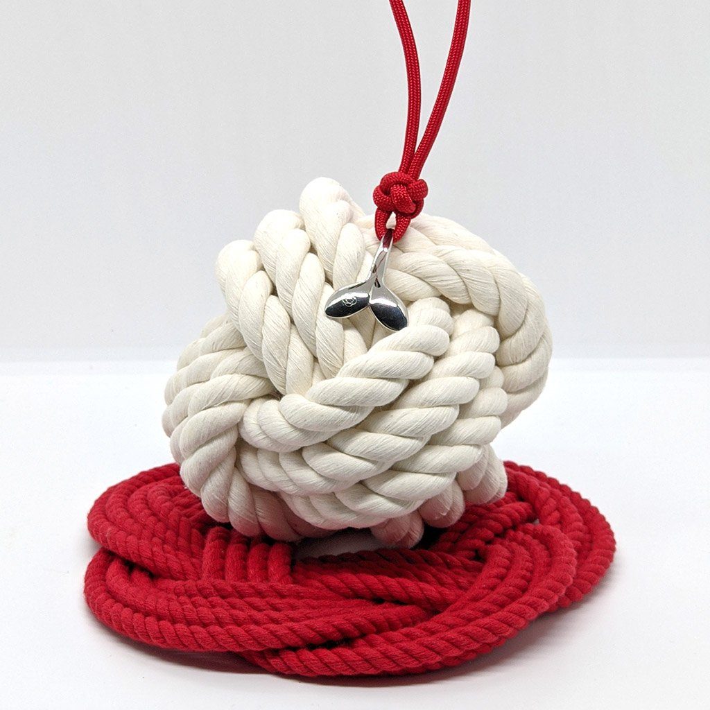 Red Whale Tail Adjustable Necklace Stainless Steel 028 Mystic Knotwork 