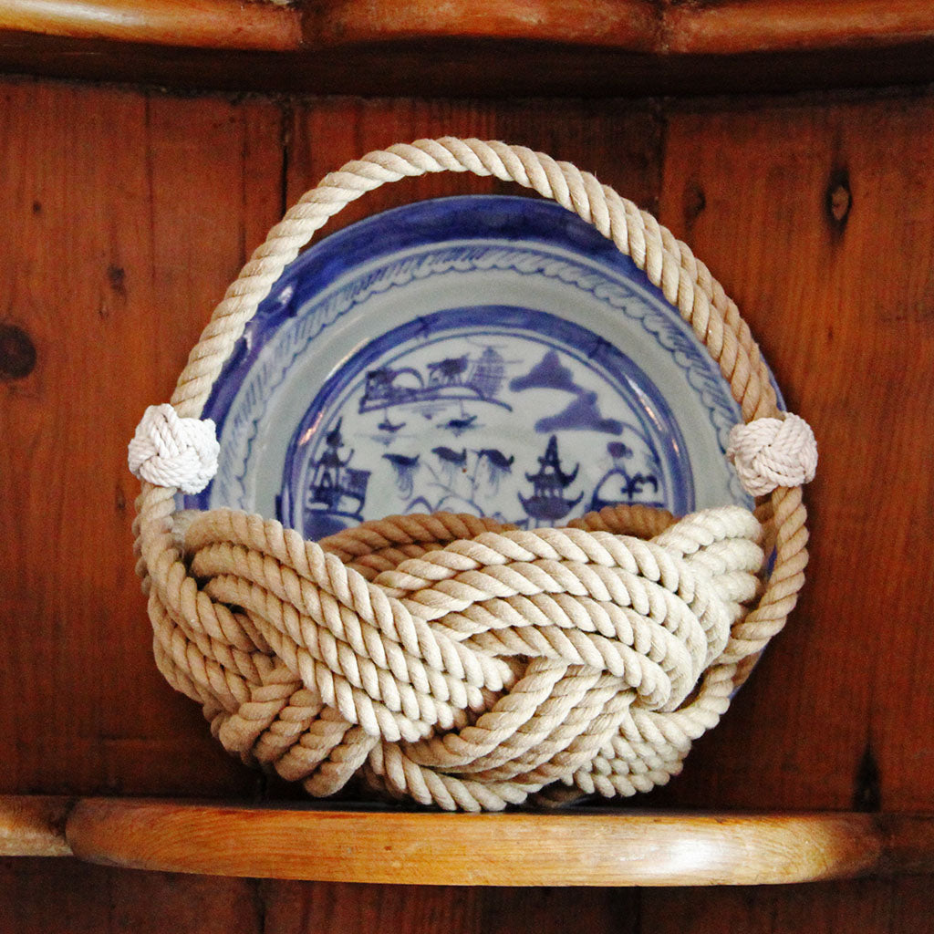 Celtic Knotted Tan Basket home decoration Mystic Knotwork 