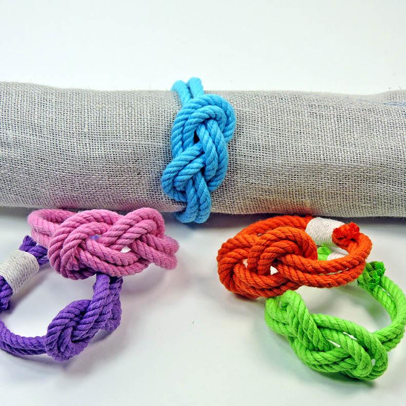 Bulk Pricing Figure Eight Infinity Knot Napkin Rings, Solid Color Sets of 4 Mystic Knotwork 
