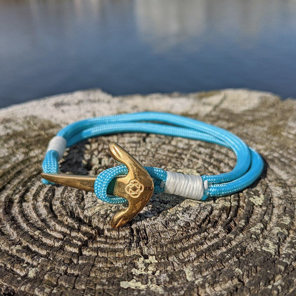 Turquoise Nautical Anchor Bracelet Brass 016 Mystic Knotwork 