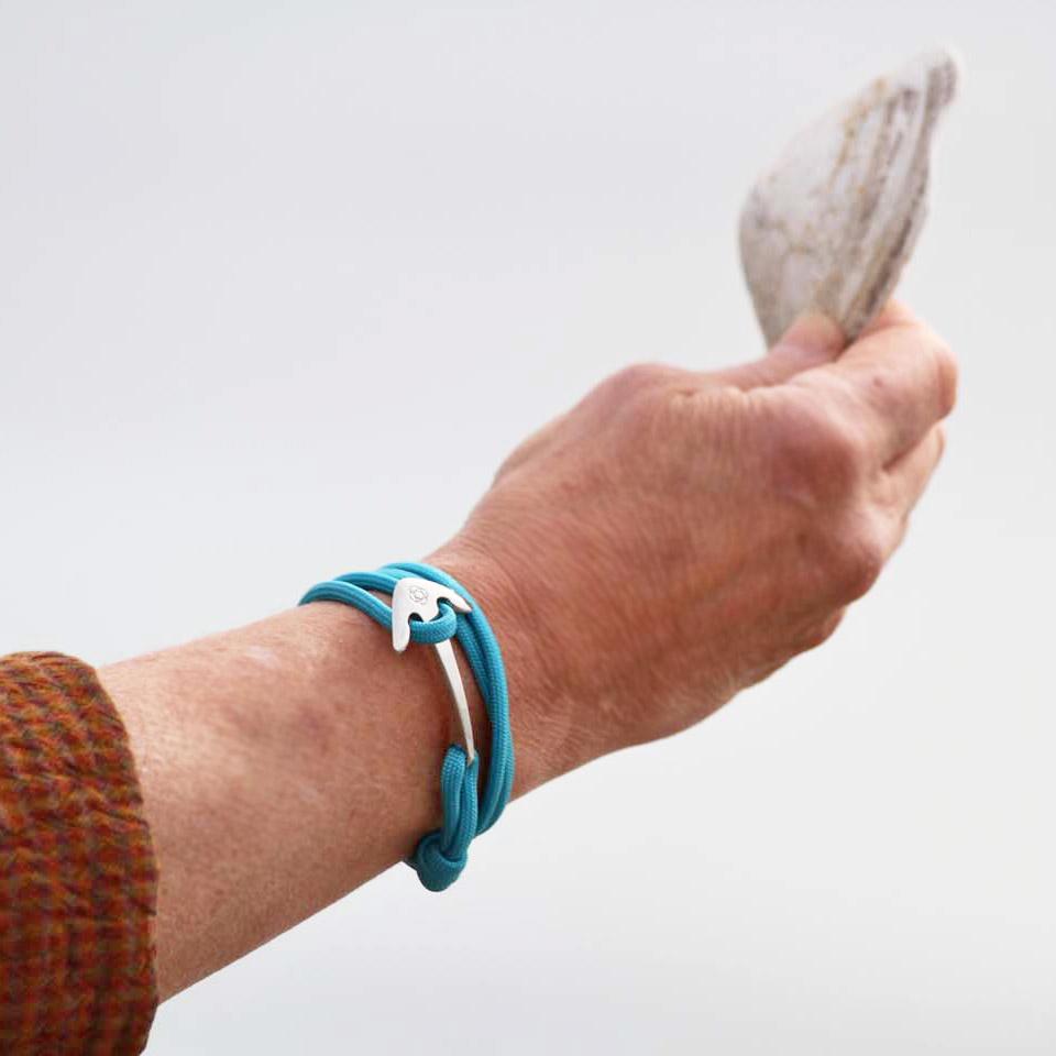 Adjustable Anchor Wrap, Bracelet or Anklet 14 Color Options Mystic Knotwork Turquoise (#16) Stainless Steel 