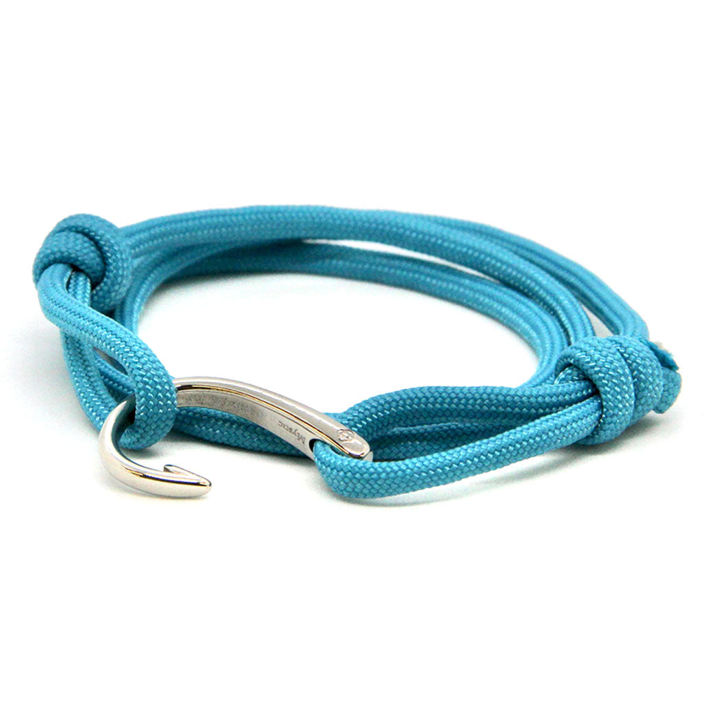 Adjustable Fish Hook Wrap, Bracelet or Anklet 14 Color Options Turquoise (#16)