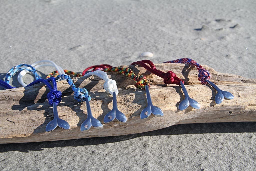 Rasta Whale Tail Adjustable Necklace Stainless Steel 191 Mystic Knotwork 