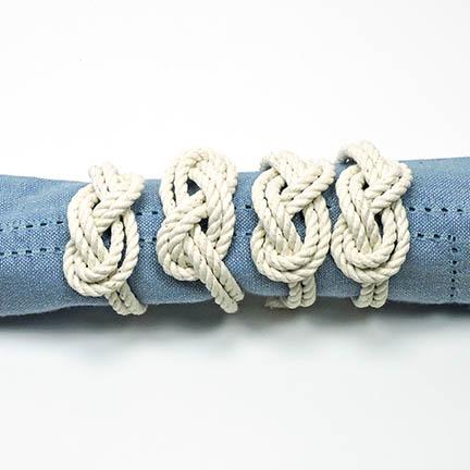 Bulk Pricing Figure Eight Infinity Knot Napkin Rings, Solid Color Sets of 4 Mystic Knotwork 