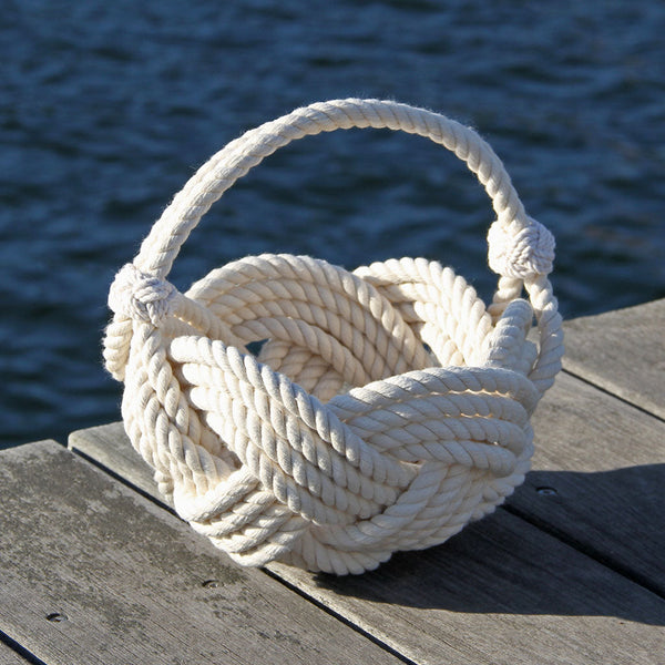 Nautical Decor Cotton Rope Bowl Basket 7 outlets x 5 