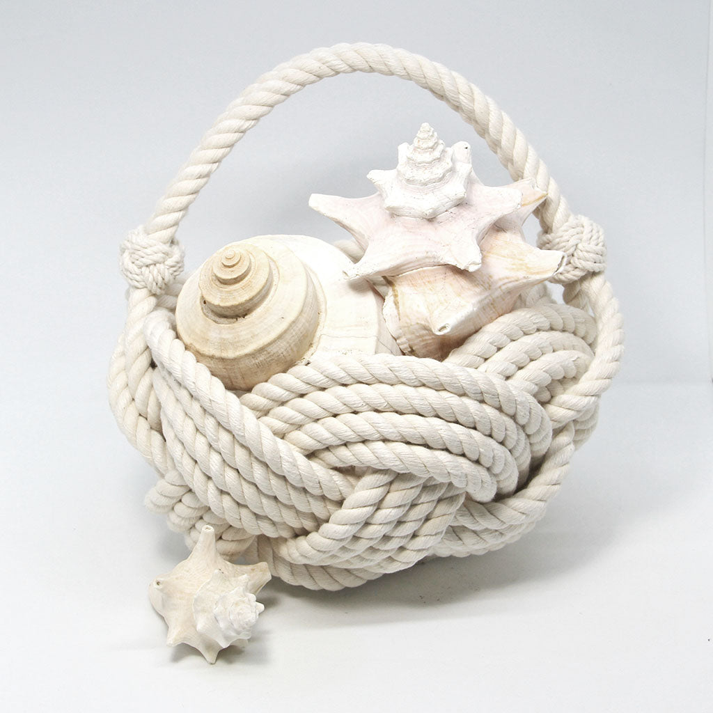 Celtic Knotted White Basket home decoration Mystic Knotwork 