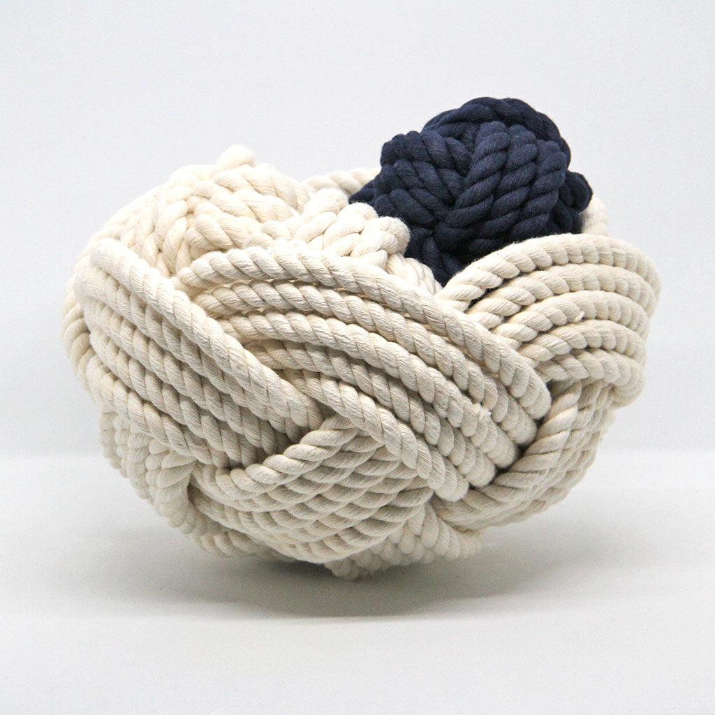 Celtic Knot White Woven Cotton Bowl home decoration Mystic Knotwork 