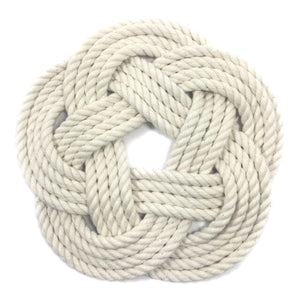 10" Nautical Sailor Knot Cotton Trivet, Large 4 Color Choices trivet Mysticknotwork.com 