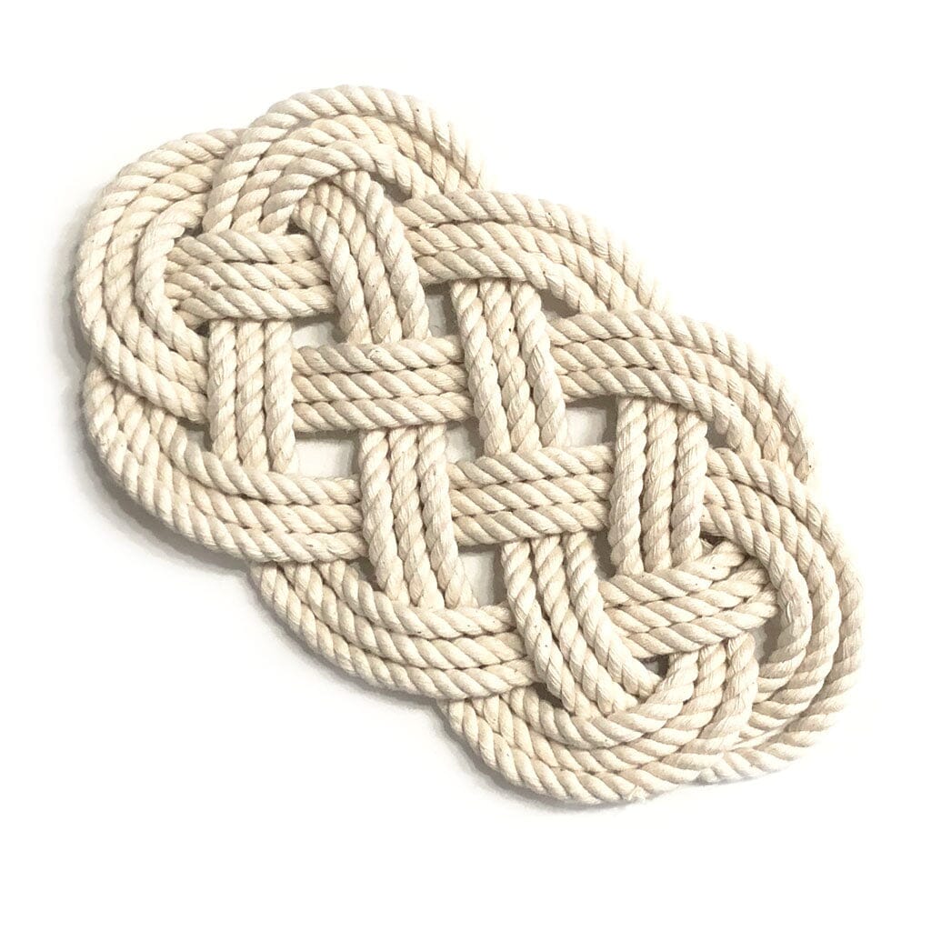 Ocean Plait Nautical Trivet, Tan