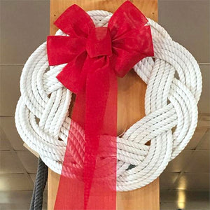 Sailor Knot Wreath or Centerpiece, White home decoration Mysticknotwork.com 