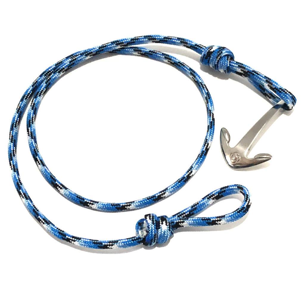Blue Ice Adjustable Anchor Wrap Use as a Bracelet, Anklet, or Necklace 074 Mystic Knotwork 