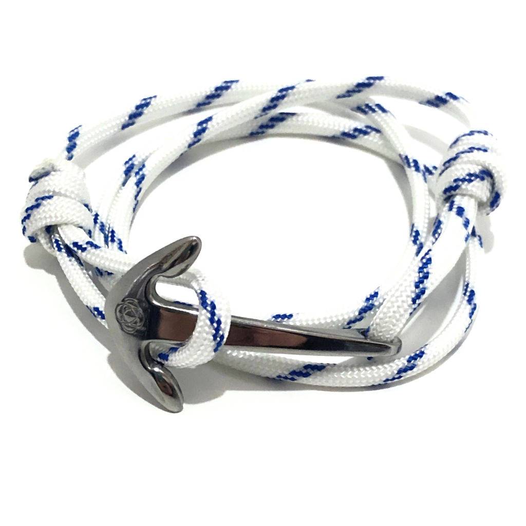 Blue Stripe Adjustable Anchor Wrap Use as a Bracelet, Anklet, or Necklace 165 Mystic Knotwork 