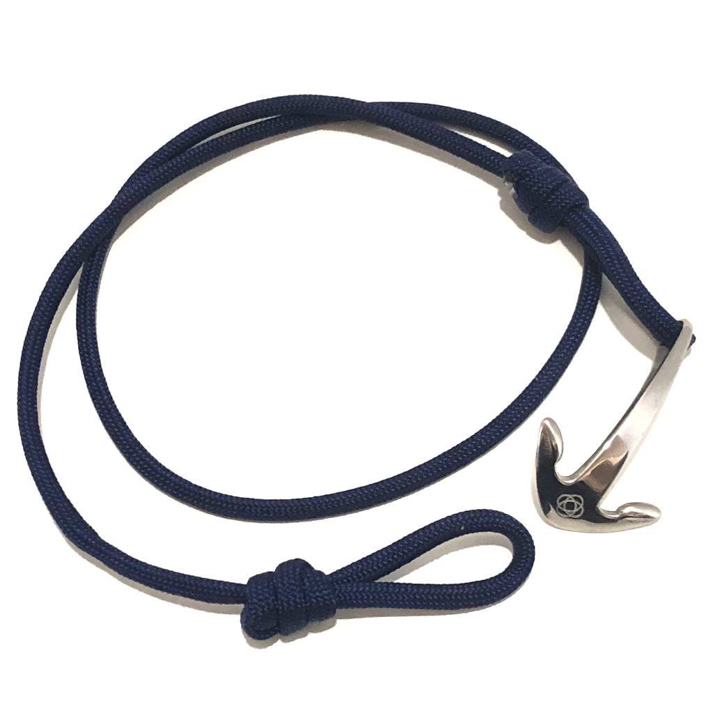 Navy Blue Adjustable Anchor Wrap Use as a Bracelet, Anklet, or Necklace 020 Mystic Knotwork 