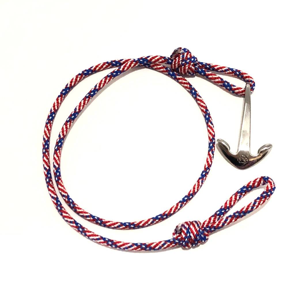 Patriotic Adjustable Anchor Wrap Use as a Bracelet, Anklet, or Necklace 187 Mystic Knotwork 