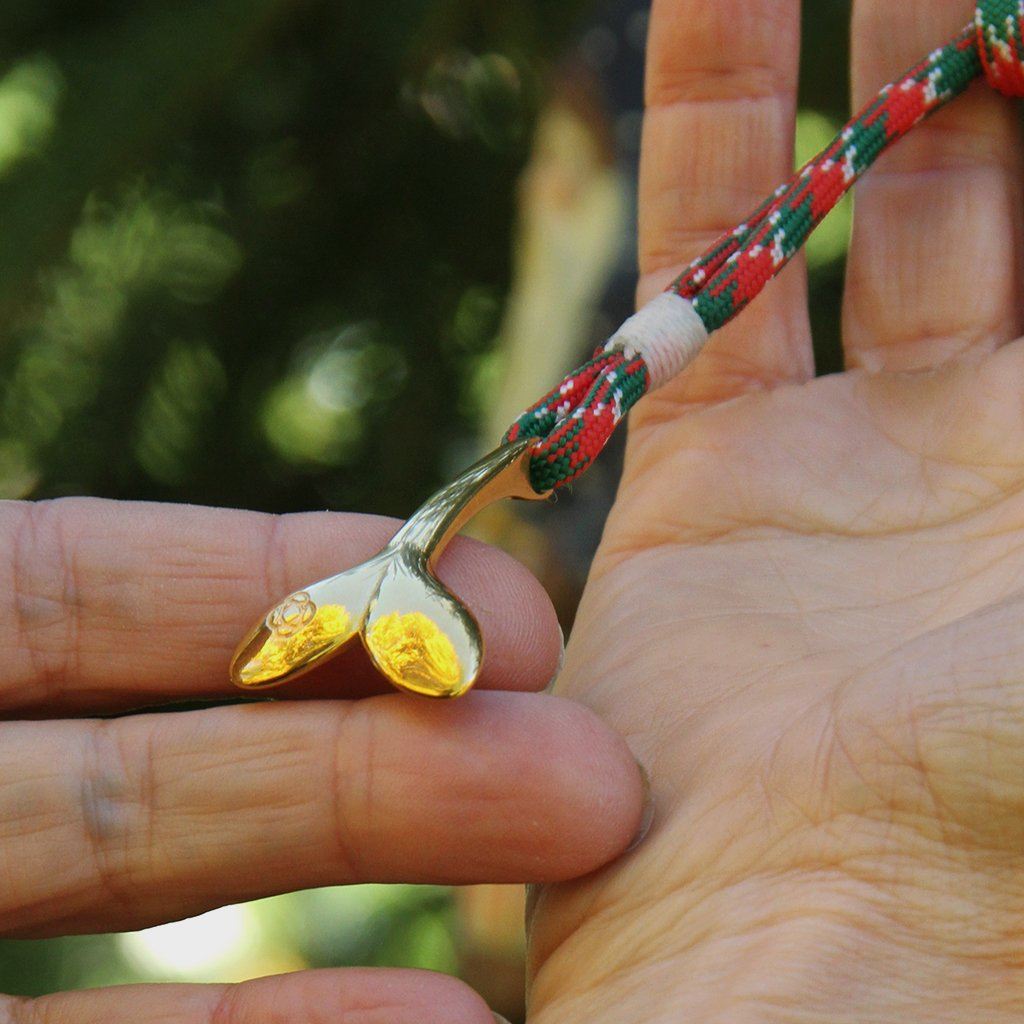 Christmas Nautical Whale Tail Bracelet Brass 069 Mystic Knotwork 