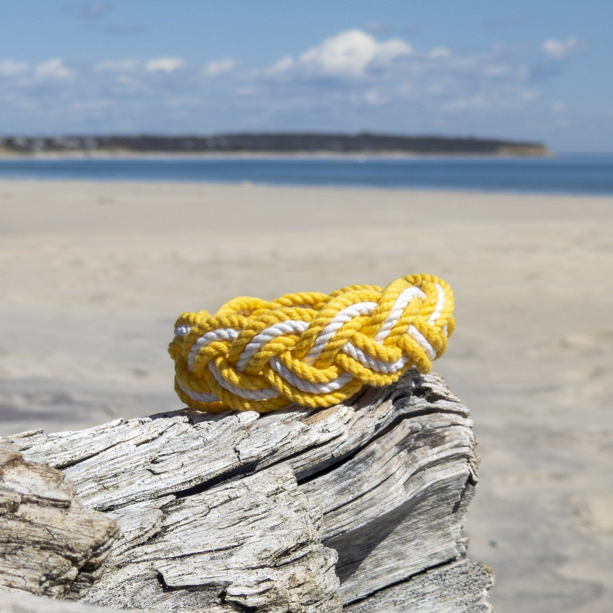 Striped Sailor Bracelet, Tropical Colors w/ White Stripe bracelet Mysticknotwork.com 